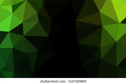 Light Green vector polygonal pattern. Triangular geometric sample with gradient.  The elegant pattern can be used as part of a brand book.
