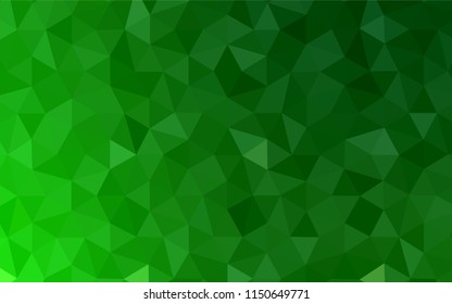 Light Green vector polygonal pattern. Modern abstract illustration with triangles. Completely new template for your banner.
