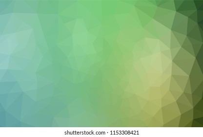Light Green vector polygonal pattern. Colorful abstract illustration with triangles. Template for cell phone's backgrounds.