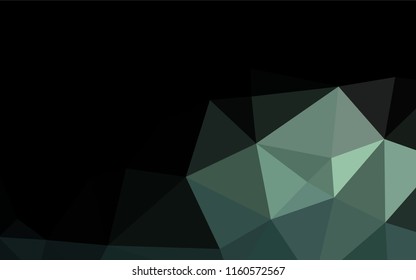 Light Green vector polygonal pattern. Shining illustration, which consist of triangles. A completely new design for your business.