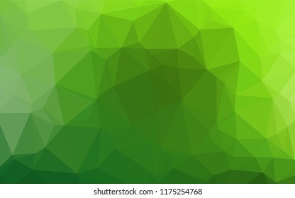 Light Green vector polygonal pattern. Creative illustration in halftone style with gradient. The textured pattern can be used for background.