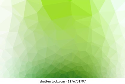 Light Green vector polygonal pattern. Brand new colored illustration in blurry style with gradient. The template can be used as a background for cell phones.
