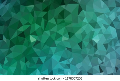 Light Green vector polygonal pattern. Colorful illustration in polygonal style with gradient. A new texture for your web site.