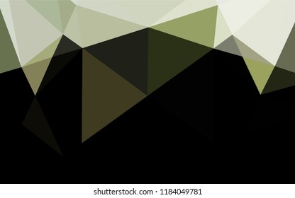 Light Green vector polygonal pattern. Geometric illustration in Origami style with gradient.  The elegant pattern can be used as part of a brand book.