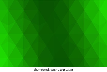 Light Green vector polygonal pattern. Colorful illustration in polygonal style with gradient. Template for cell phone's backgrounds.