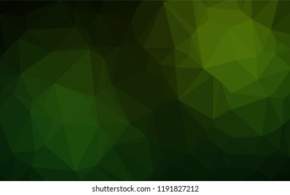 Light Green vector polygonal pattern. Modern geometrical abstract illustration with gradient. The best triangular design for your business.