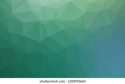 Light Green vector polygonal pattern. Shining colored illustration in a Brand new style. The textured pattern can be used for background.