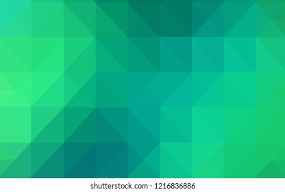 Light Green vector polygonal pattern. Creative illustration in halftone style with triangles. Pattern for a brand book's backdrop.