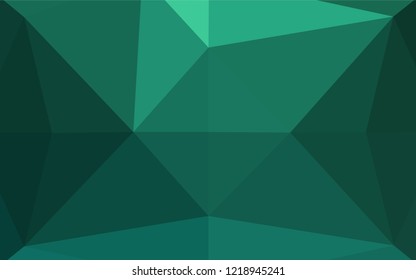 Light Green vector polygonal pattern. Glitter abstract illustration with an elegant design. Brand new style for your business design.