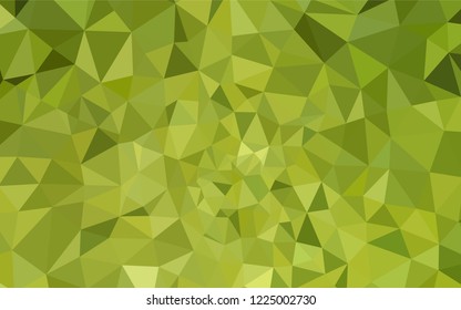 Light Green vector polygonal pattern. Glitter abstract illustration with an elegant triangles. A completely new design for your leaflet.