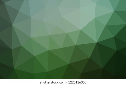 Light Green vector polygonal pattern. Geometric illustration in Origami style with gradient.  The completely new template can be used for your brand book.