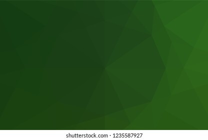 Light Green vector polygonal pattern. Modern geometrical abstract illustration with gradient. A completely new template for your business design.