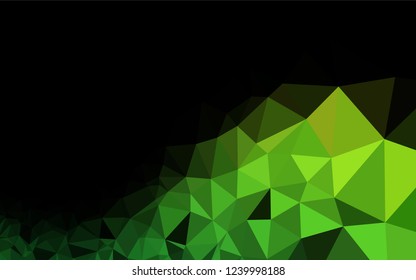 Light Green vector polygonal pattern. Colorful illustration in abstract style with gradient. The textured pattern can be used for background.
