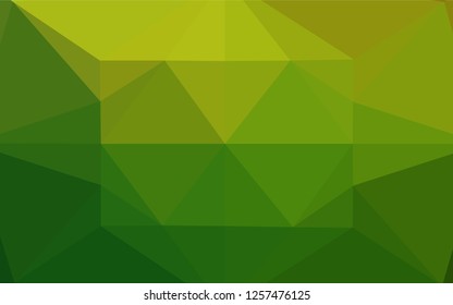 Light Green vector polygonal pattern. Triangular geometric sample with gradient.  Triangular pattern for your business design.