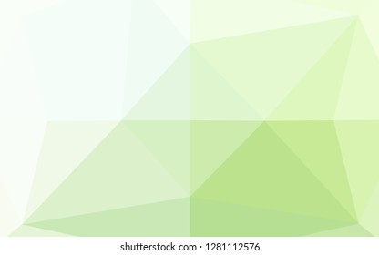 Light Green vector polygonal pattern. Shining illustration, which consist of triangles. A new texture for your design.