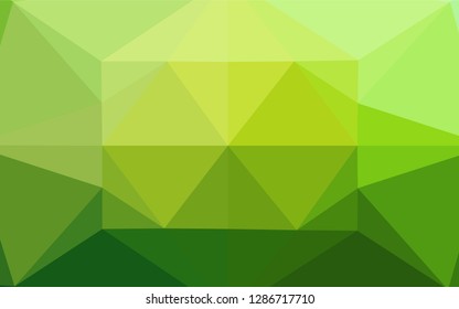 Light Green vector polygonal pattern. Glitter abstract illustration with an elegant design. The completely new template can be used for your brand book.