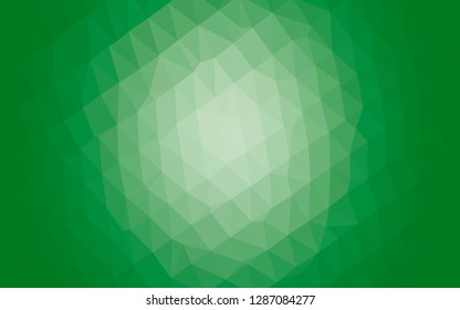 Light Green vector polygonal pattern. Modern geometrical abstract illustration with gradient. Template for your brand book.