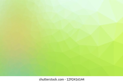Light Green vector polygonal pattern. Glitter abstract illustration with an elegant design. The textured pattern can be used for background.