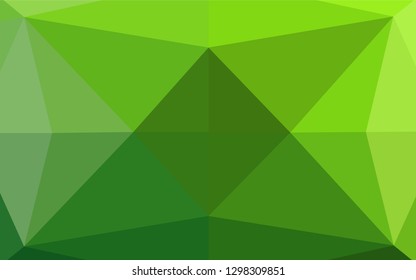 Light Green vector polygonal pattern. Creative geometric illustration in Origami style with gradient. Brand new design for your business.