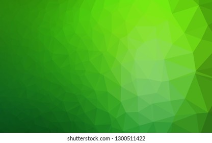 Light Green vector polygonal pattern. Brand new colorful illustration in with gradient. Template for a cell phone background.