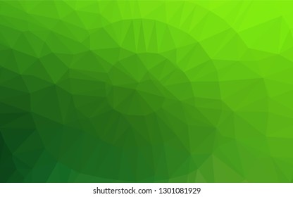 Light Green vector polygonal pattern. Geometric illustration in Origami style with gradient.  Brand new design for your business.