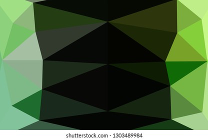 Light Green vector polygonal pattern. A vague abstract illustration with gradient. Elegant pattern for a brand book.