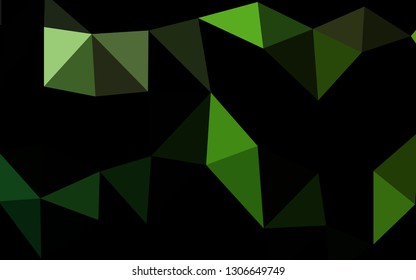 Light Green vector polygonal pattern. Brand new colorful illustration in with gradient. Brand new design for your business.