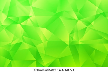 Light Green vector polygonal pattern. A completely new color illustration in a polygonal style. Textured pattern for your backgrounds.