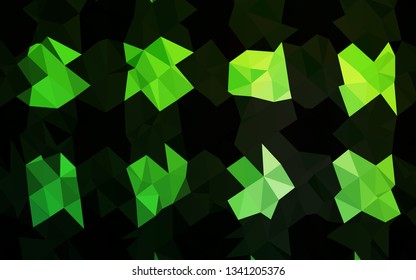 Light Green vector polygonal pattern. A sample with polygonal shapes. Template for your brand book.