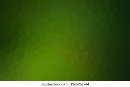 Light Green vector polygonal pattern. Creative illustration in halftone style with triangles. Brand new style for your business design.