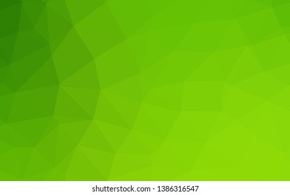 Light Green vector polygonal pattern. Creative illustration in halftone style with gradient. Completely new template for your business design.