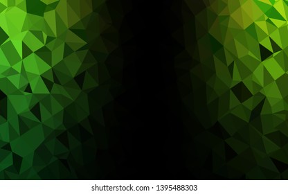 Light Green vector polygonal pattern. Geometric illustration in Origami style with gradient. New texture for your design.