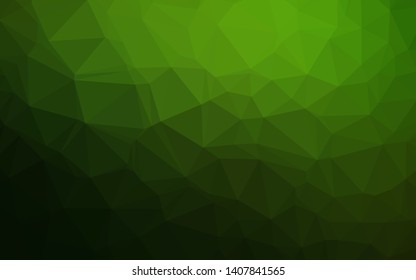 Light Green vector polygonal pattern. An elegant bright illustration with gradient. Template for a cell phone background.