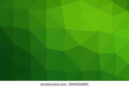 Light Green vector polygonal pattern. Colorful illustration in Origami style with gradient.  New texture for your design.