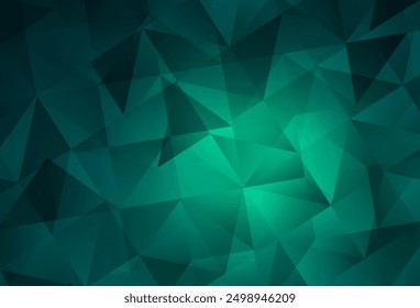 Light Green vector polygonal pattern. Elegant bright polygonal illustration with gradient. Brand new style for your business design.