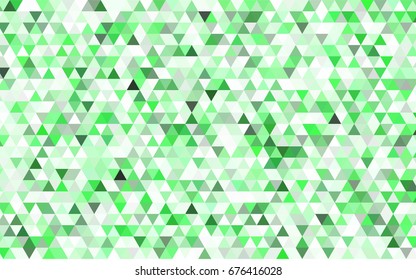 Light Green vector polygonal pattern. Shining illustration, which consist of triangles. Brand-new design for your business.