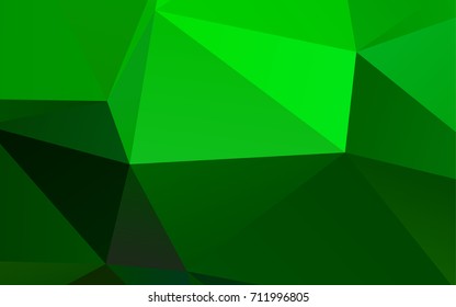 Light Green vector polygonal pattern. Colorful illustration in abstract style with gradient. A completely new design for your business.