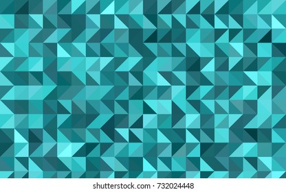 Light Green vector polygonal pattern. Geometric illustration in Origami style with gradient.  The textured pattern can be used for background.