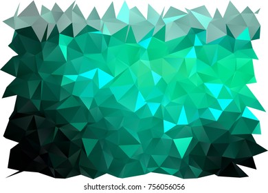 Light Green vector polygonal pattern. Modern geometrical abstract illustration with gradient. A completely new template for your business design.