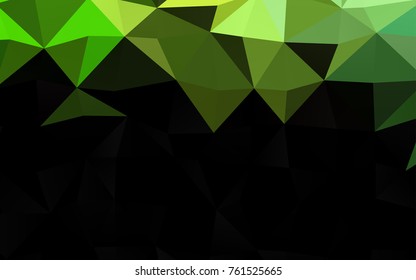 Light Green vector polygonal pattern. A completely new color illustration in a vague style. The best triangular design for your business.