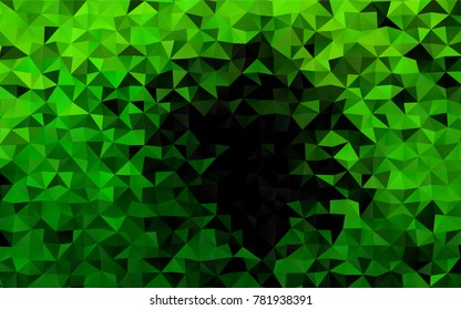 Light Green vector polygonal pattern. Creative geometric illustration in Origami style with gradient. Triangular pattern for your business design.