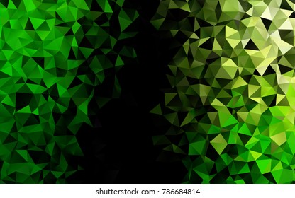Light Green vector polygonal pattern. Modern geometrical abstract illustration with gradient. The best triangular design for your business.