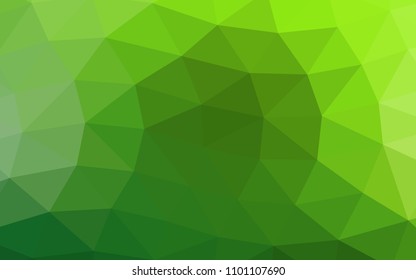 Light Green vector polygonal polygonal. Shining illustration, which consist of triangles. The best triangular design for your business.