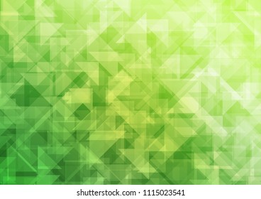 Light Green vector polygonal polygonal. Shining colored illustration in a Brand new style. Triangular pattern for your business design.