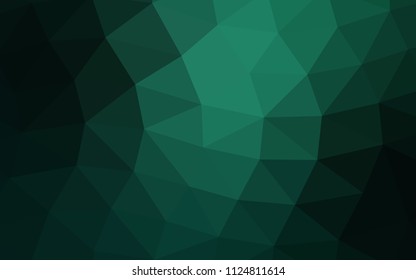 Light Green vector polygonal polygonal. Shining illustration, which consist of triangles. The template can be used as a background for cell phones.