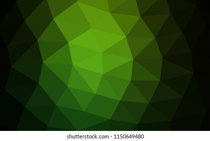 Light Green vector polygonal polygonal. Shining colored illustration in a Brand new style. The completely new template can be used for your brand book.