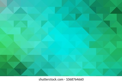 Light Green vector polygonal template. A vague abstract illustration with gradient. A new texture for your design.