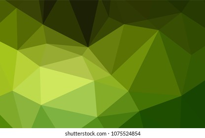 Light Green vector polygonal template. Geometric illustration in Origami style with gradient.  The template for cell phone's backgrounds.