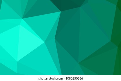 Light Green vector polygonal template. Glitter abstract illustration with an elegant design. The template for cell phone's backgrounds.
