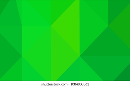 Light Green vector polygonal template. Elegant bright polygonal illustration with gradient. Brand-new design for your business.